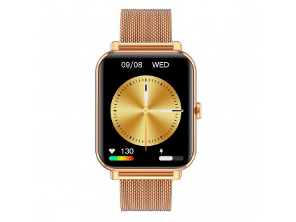 Smart hodinky Garett GRC CLASSIC zlatá oceľový remienok