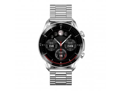 Smart hodinky Garett V10 strieborná oceľový remienok