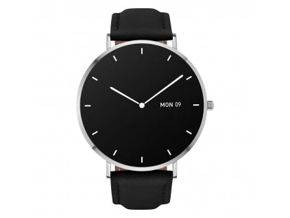 Smart hodinky Garett Verona strieborná-čierna kožený
