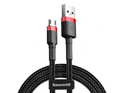 Baseus Kábel Cafule Micro USB 2,4A 1m (červeno-čierny)