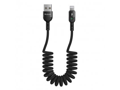 Mcdodo Kábel USB-Lightning, CA-6410, pružinový, 1,8 m (čierny)