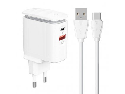 LDNIO Nástenná nabíjačka A2423C USB, USB-C + Kábel USB-C