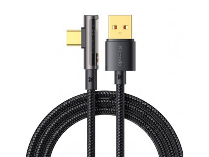 Mcdodo Kábel USB-C s prizmom 90 stupňov CA-3381, 6A, 1,8 m (čierny)