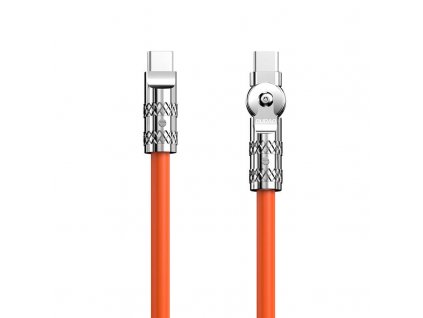 Dudao Otočný Kábel USB-C na USB-C L24CC 120W 1m (oranžový)