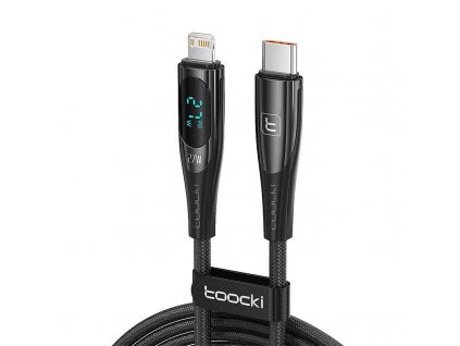 Toocki nabíjaci Kábel USB C-L, 1m, PD 27W (čierny)