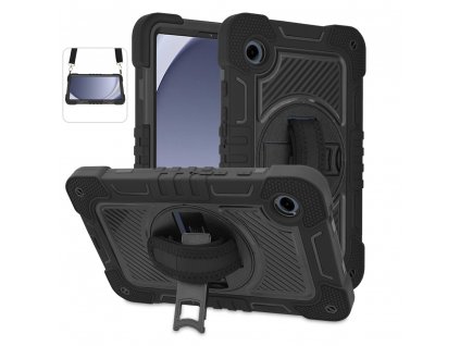 Techsuit StripeShell 360 ochranný obal - Samsung Galaxy Tab A9 - Čierna