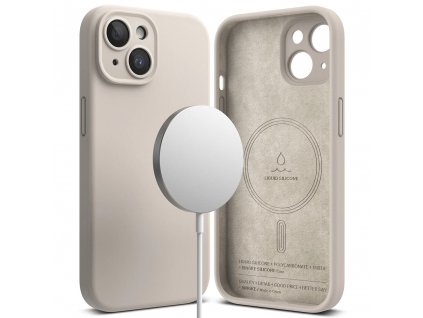 Ringke Silicone Magnetic kryt na - iPhone 15 Plus - Stone