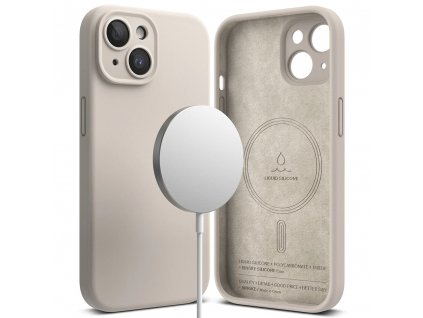 Silicone Magnetic - iPhone 15 Plus - Stone