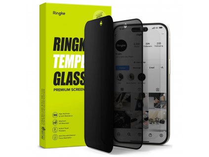 Ochranné temperované sklo na displej pre - iPhone 15 - Privacy