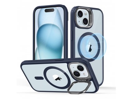 Classic Hybrid HaloLock Kickstand - iPhone 15 Plus - Clear Dark Blue