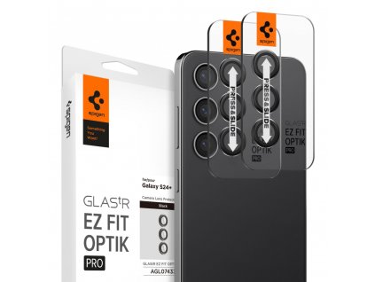 Optik.tR ”EZ FIT” Camera Glass (2 pack) - Samsung Galaxy S24 Plus - Black