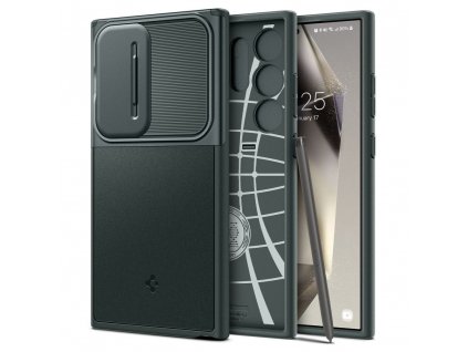 Spigen Optik Armor ochranný obal - Samsung Galaxy S24 Ultra - Abyss zelená