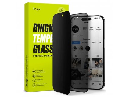 Ringke Ochranné temperované sklo na displej pre - iPhone 15 Pro Max - Privacy