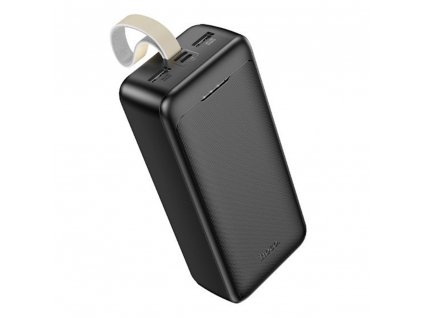Power Bank Smart (J111B) - 2x USB, Type-C, Micro-USB, with LED for Battery Check and Lanyard, 2A, 30000mAh - Black