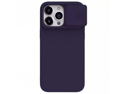 Nillkin CamShield Silky MagSafe Silicone kryt pre - iPhone 15 Pro Max - Dark Night fialová