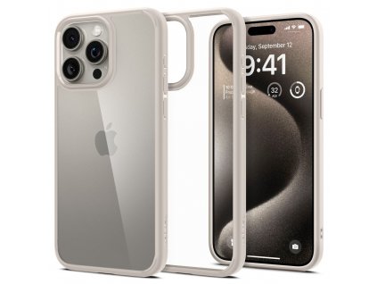 Spigen Ultra Hybrid kryt pre - iPhone 15 Pro - Natural Titanium