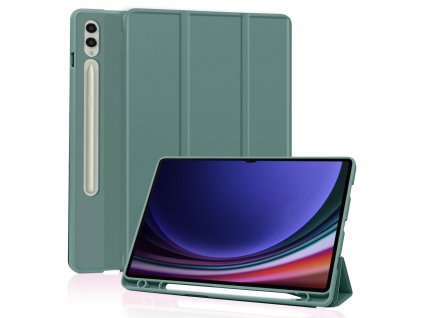 Techsuit Flex Trifold ochranné puzdro (s držiakom na pero) - Samsung Galaxy Tab S9 Ultra - Zelená