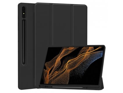 Techsuit Flex Trifold ochranné puzdro (s držiakom na pero) - Samsung Galaxy Tab S8 Ultra - Čierny