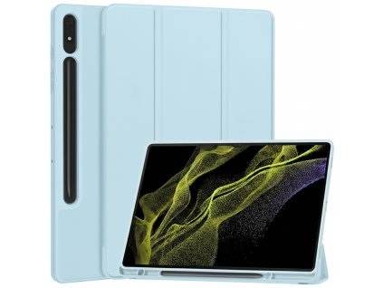 Techsuit Flex Trifold ochranné puzdro (s držiakom na pero) - Samsung Galaxy Tab S8 Ultra - Sky Modrá