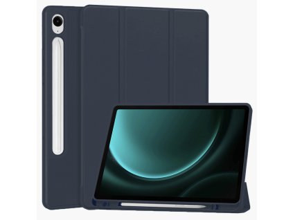 Techsuit Flex Trifold Puzdro (s držiakom na ceruzku) - Samsung Galaxy Tab S9 FE - Tmavomodré