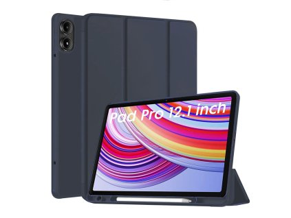 Techsuit Flex Trifold Puzdro (s držiakom na ceruzku) - Xiaomi Redmi Pad Pro / Poco Pad - Tmavomodré