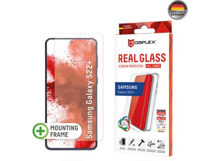 Displex Premium [Balíček] Skutočné ochranné Sklo + Kryt - Samsung Galaxy S22 Plus 5G - Číra