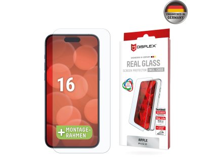 Displex Premium [Sada] Ochranné Tvrdené Sklo + ochranný Obal - iPhone 16 - Číre