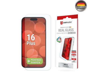 Displex Premium [Sada] Ochranné Tvrdené Sklo + ochranný Obal - iPhone 16 Plus - Číre