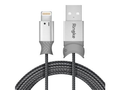 Ringke Dátový Kábel - USB na Lightning, 20 cm - Sivá