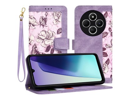Techsuit FlipCraft otvárací obal pre - Xiaomi Redmi 14C / Poco C75 - Tajomná fialová