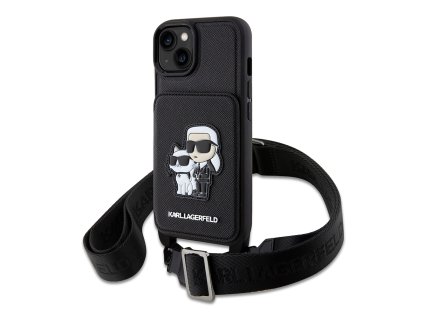 Karl Lagerfeld obal Crossbody Saffiano (KLHCP14SCSAKCPMK) - iPhone 14 - Karl & Choupette