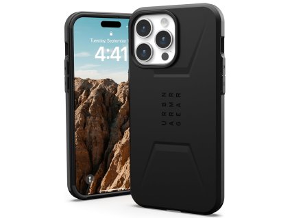 UAG Civilian MagSafe puzdro na iPhone 15 Pro - Čierna