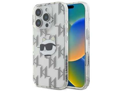 Karl Lagerfeld IML Luxury Electroplated kryt na iPhone 16 Pro Max (KLHCP16XHKLPCHT) - priesvitná Choupette Head