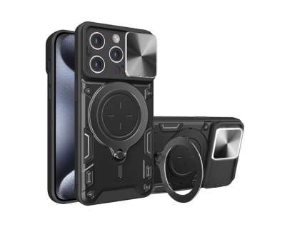 Techsuit CamGuard Pro puzdro pre iPhone 15 Pro – čierne