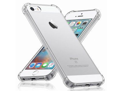 Techsuit Shockproof Clear Silicone kryt na iPhone 5 / iPhone 5s / iPhone SE – číry