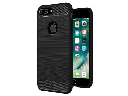 Techsuit Carbon Silicone kryt na iPhone 7 Plus – čierny