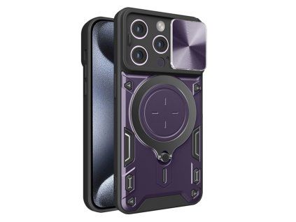 Techsuit CamGuard Pro kryt na iPhone 15 Pro Max – fialový
