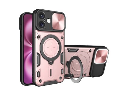 Techsuit CamGuard Pro kryt na iPhone 16 Plus – ružovo-zlatý