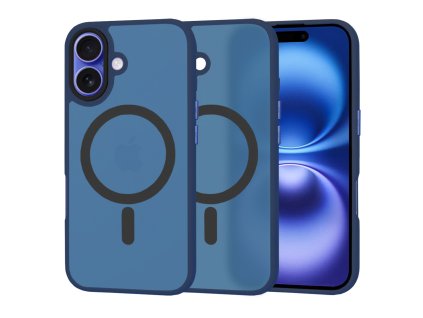 Techsuit HaloFrost MagSafe Series kryt na iPhone 16 – tmavo modrý