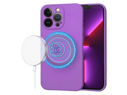 Techsuit SoftFlex MagSafe kryt na iPhone 13 Pro – fialový