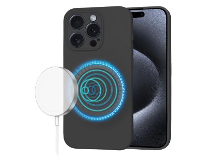 Techsuit SoftFlex MagSafe kryt na iPhone 15 Pro – čierny