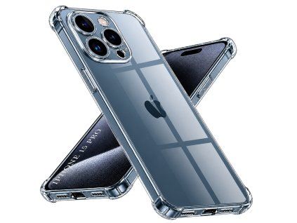 Techsuit Shockproof Clear Silicone kryt na iPhone 15 Pro – číry