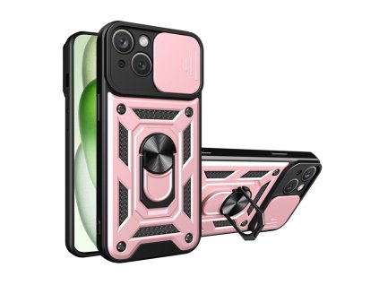 Techsuit CamShield Series kryt na iPhone 15 – ružovo-zlatý