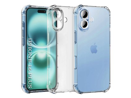 Techsuit Shockproof Clear Silicone kryt na iPhone 16 – číry