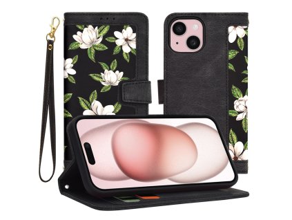 Techsuit FlipCraft puzdro na iPhone 15 – Kvety úsvitu