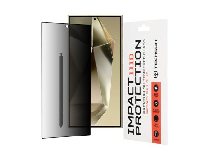 Techsuit 111D Privacy Full Glue ochranné sklo na Samsung Galaxy S24 Ultra – čierne