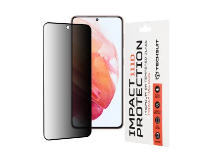 Techsuit 111D Privacy Full Glue ochranné sklo na Samsung Galaxy S21 5G – čierne