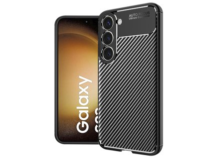 Techsuit CarbonFiber kryt na Samsung Galaxy S23 Plus – čierny