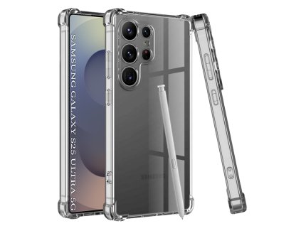 Techsuit Shockproof Clear Silicone – puzdro na Samsung Galaxy S25 Ultra – priehľadný