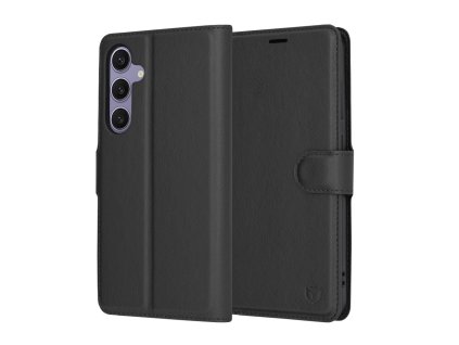 Techsuit Leather Folio – puzdro na Samsung Galaxy S24 Plus – čierny